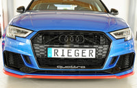 Rieger 00056810 Audi 8V RS3 Front Splitter -  Matte Black