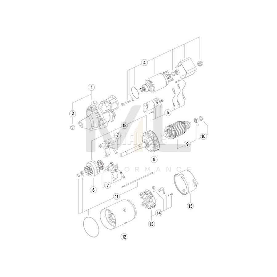 MAHLE ORIGINAL MS 141 Starter motor 24V 4,0kW, Teeth Quant.: 9 | Performance Parts DirectCar Parts