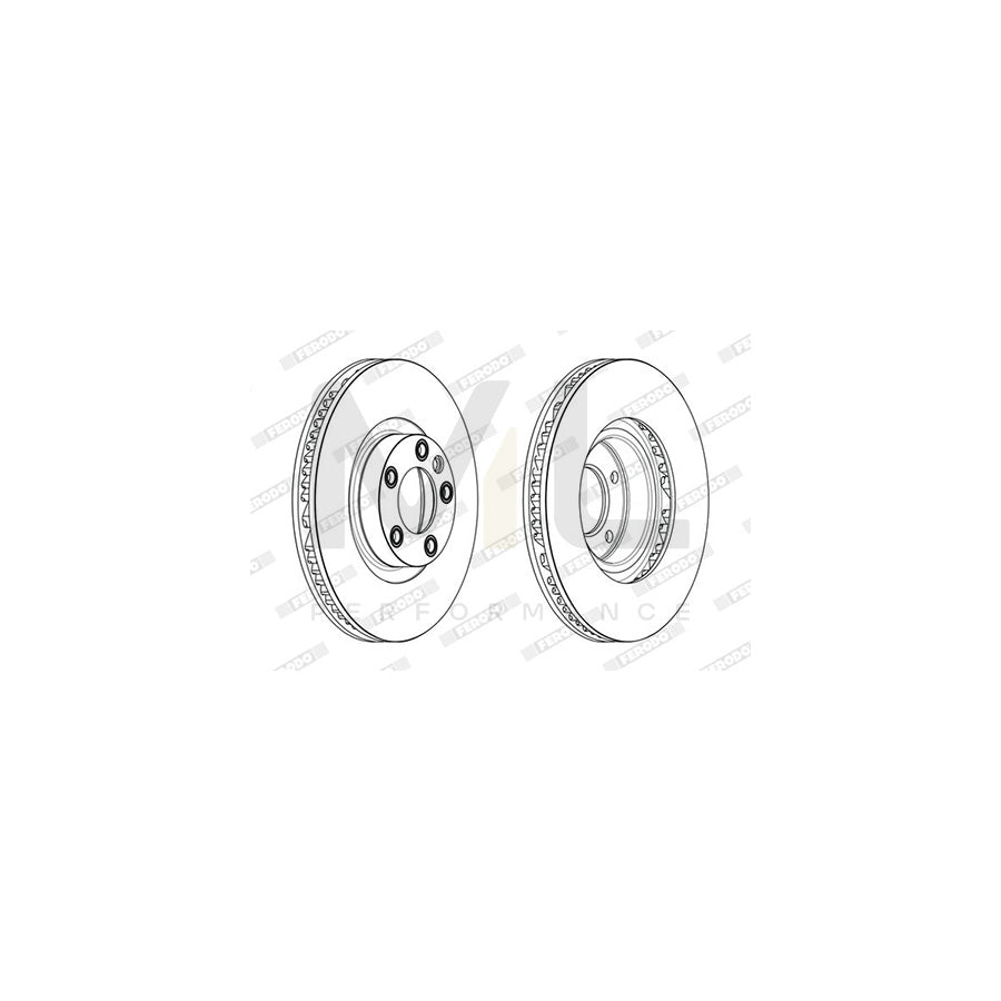 FERODO DDF2019RC-1 Brake Disc Vented, Coated | Performance Parts Direct Car Parts