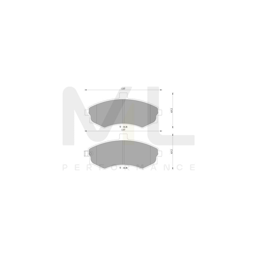 Bosch 0986Ab3050 Brake Pad Set BP3050 | Performance Parts Direct Car Parts