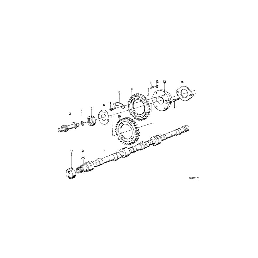 Genuine BMW 11311269448 E23 E28 E12 Camshaft (Inc. 728iS, 525i & 528i) |