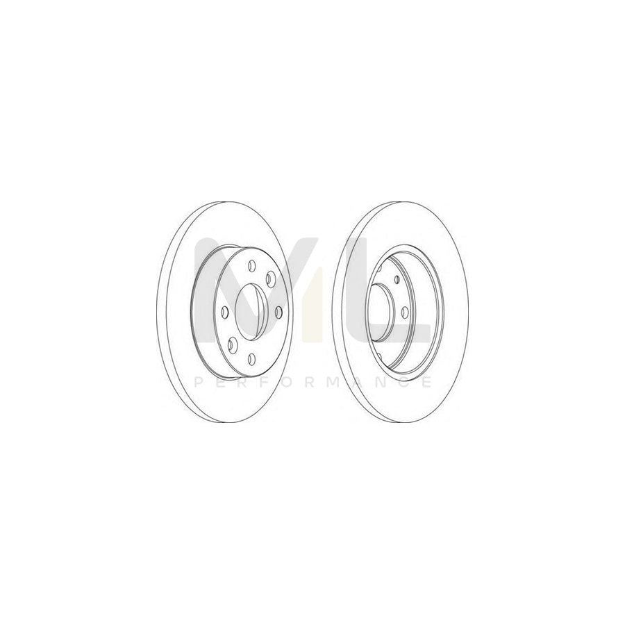 FERODO DDF055-1 Brake Disc Solid, with bolts/screws | Performance Parts Direct Car Parts