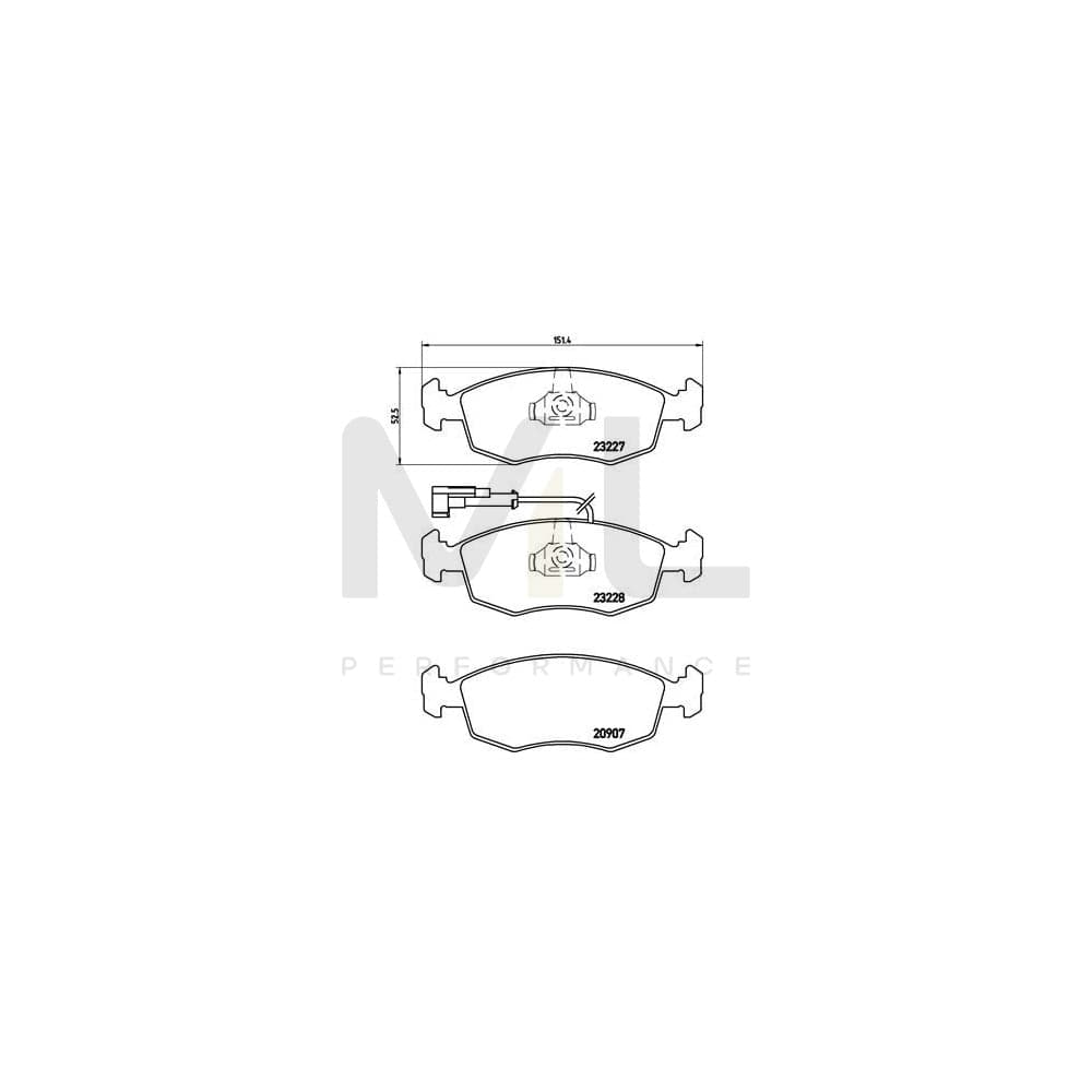 Brembo P 23 121 Brake Pad Set For Fiat Palio