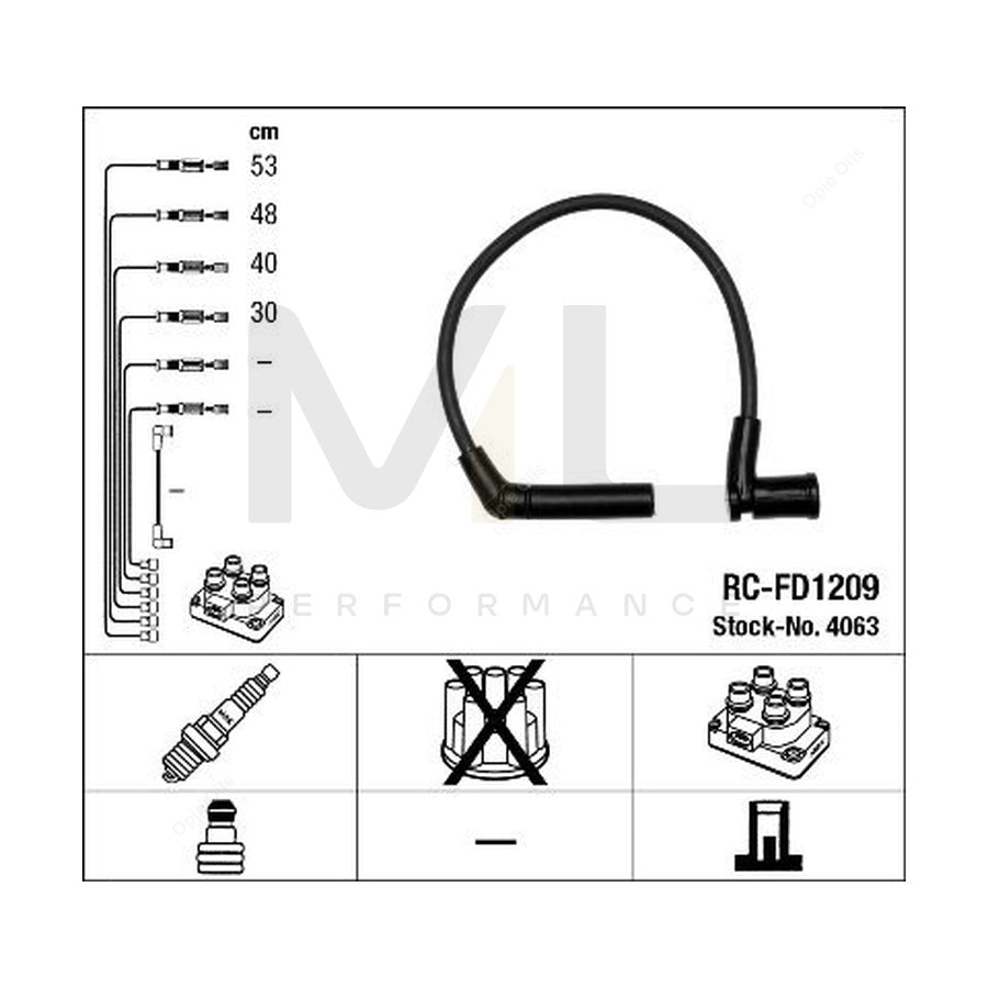 NGK Ignition Cable Kit RC-FD1209 (NGK4063)
