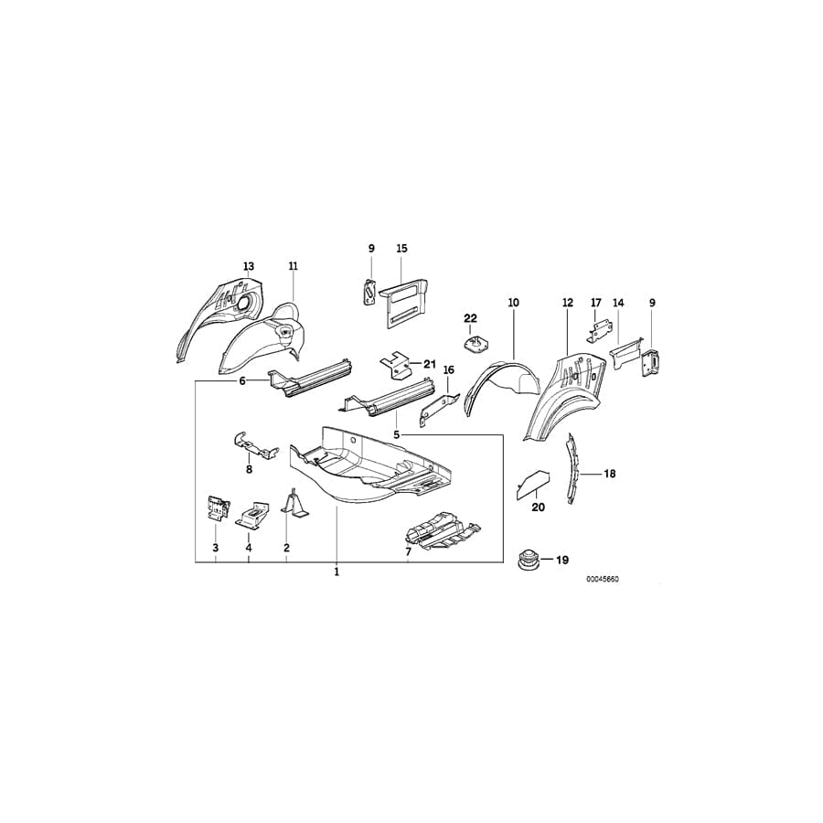 Genuine BMW 41118171144 E36 Supporting Fork F Absorber Element (Inc. 325i, 328i & 323i)