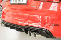 Rieger 00088186 Audi 8V A3 Rear Diffuser for Sport Tailpipe Left & Right - Glossy Black