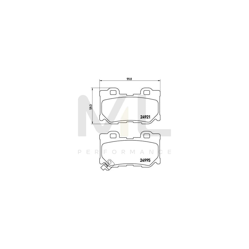 Brembo P 56 085 Brake Pad Set With Acoustic Wear Warning