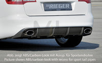 Rieger 00055334 Audi 4F A6 Rear Diffuser for Original Tailpipe Left & RIght -  Matte Black