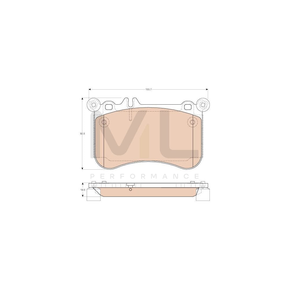 TRW Gdb1972 Brake Pad Set Prepared For Wear Indicator | Performance Parts Direct Car Parts