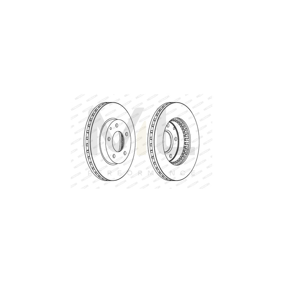 FERODO PREMIER DDF738 Brake Disc Vented, without bolts/screws | Performance Parts Direct Car Parts