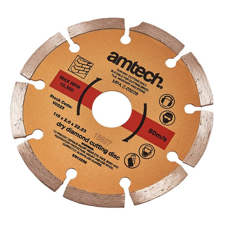 Amtech 115mm Diamond Cutting Disc | Performance Parts DirectDIY & Power Tools