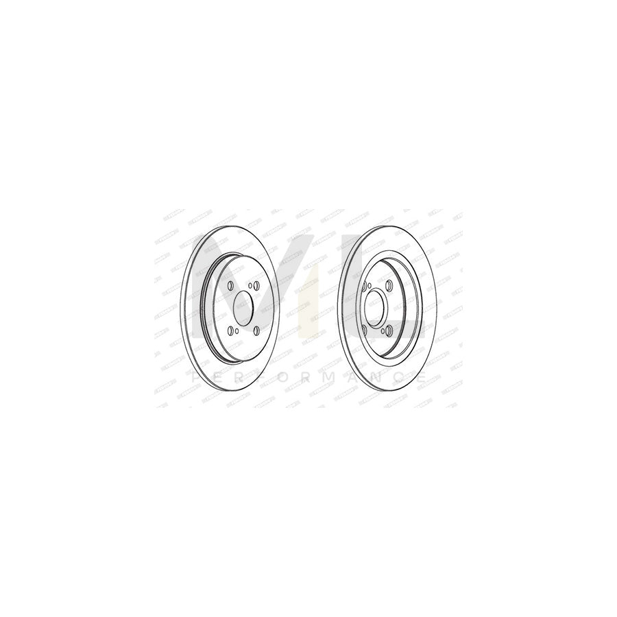 FERODO PREMIER DDF1781C Brake Disc Solid, Coated, without bolts/screws | Performance Parts Direct Car Parts