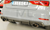 Rieger 00099369 Audi 8V Rear Diffuser for Sport Tailpipe Left & Right (A3 & S3) - Carbon-Look