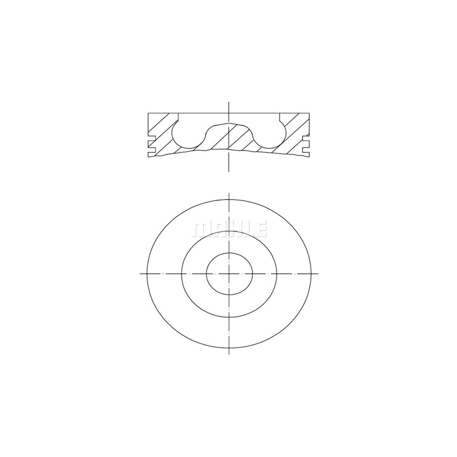 MAHLE ORIGINAL 028 02 02 Piston 81,51 mm, with cooling duct, with piston ring carrier