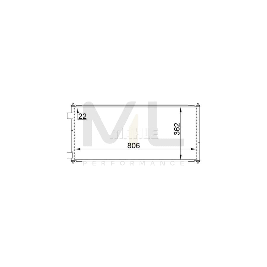 MAHLE ORIGINAL AC 321 000S Air conditioning condenser for FORD TRANSIT without dryer | Performance Parts DirectCar Parts
