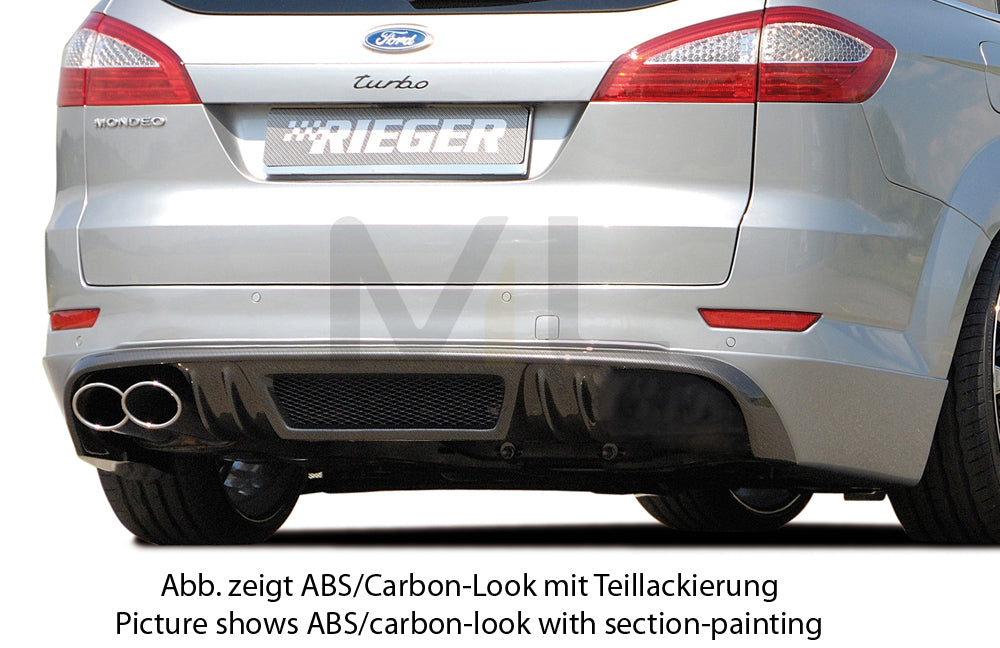 Rieger 00032109 Ford BA7 Mondeo Rear Diffuser for Twin Tailpipe Left -  Matte Black