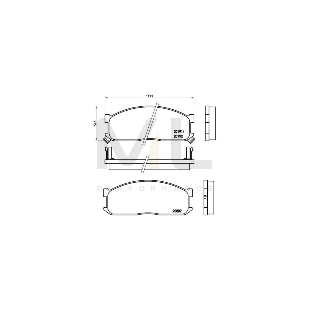 Brembo P 49 010 Brake Pad Set With Acoustic Wear Warning