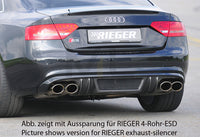 Rieger 00099892 Audi B8 B81 A5 Rear Diffuser for Original Tailpipe Left & RIght - Carbon-Look