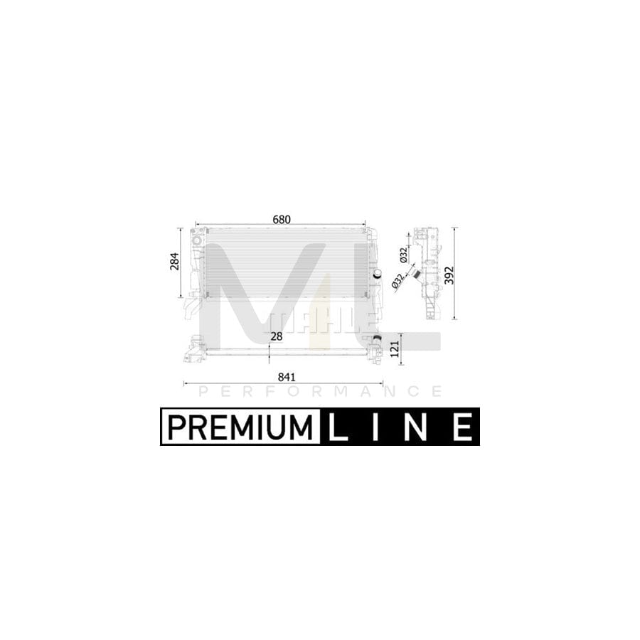 MAHLE ORIGINAL CR 2319 000P Engine radiator Brazed cooling fins | Performance Parts DirectCar Parts