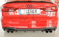 Rieger 00056826 Audi 8V A3 Rear Diffuser for Sport Tailpipe Left & Right -  Matte Black