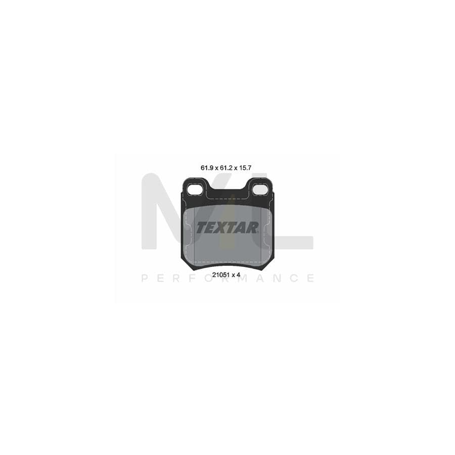 TEXTAR 2105101 Brake pad set not prepared for wear indicator