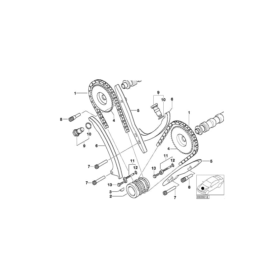 Genuine BMW 11317787466 E38 E65 Chain Tensioner (Inc. 740d) |