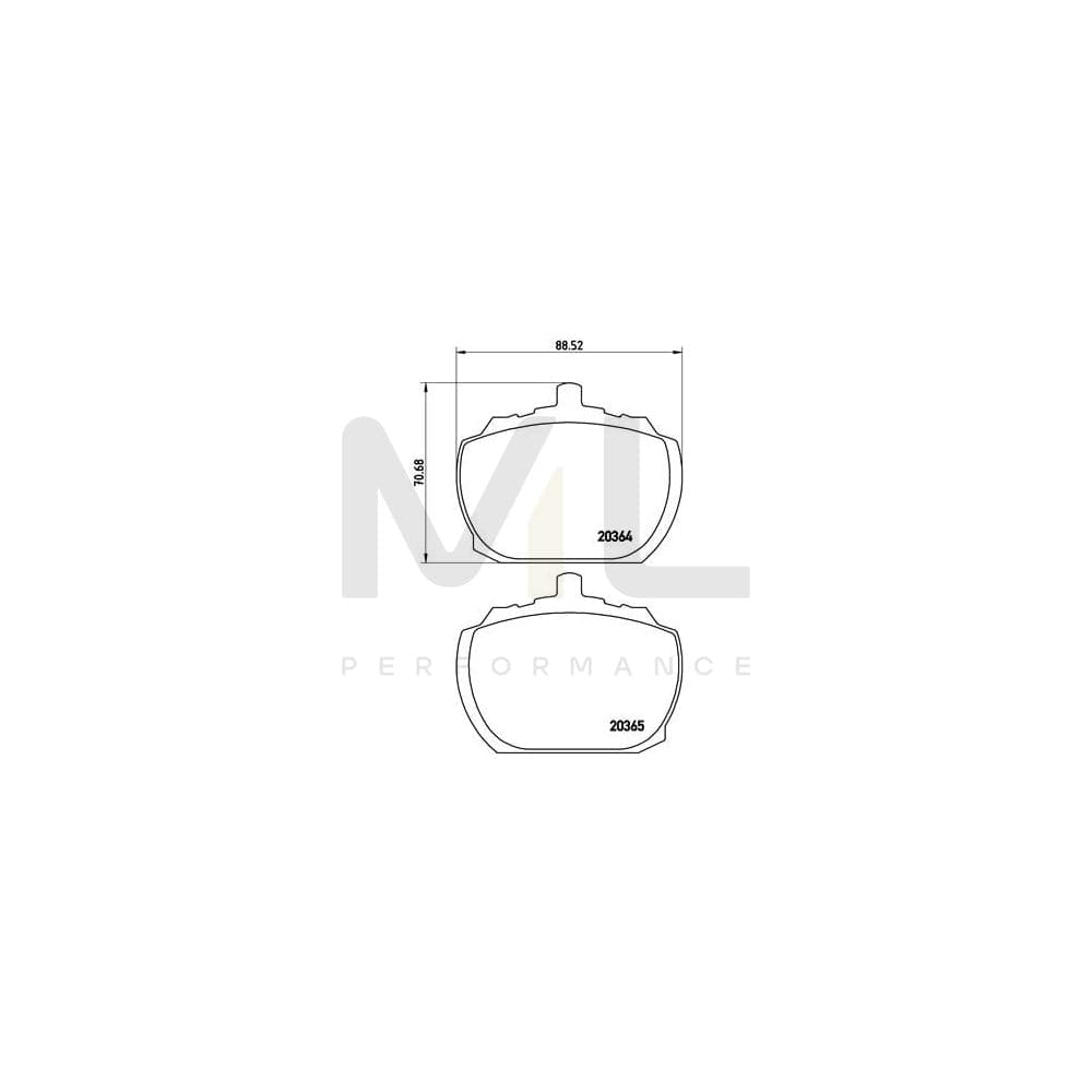 Brembo P 24 004 Brake Pad Set Excl. Wear Warning Contact