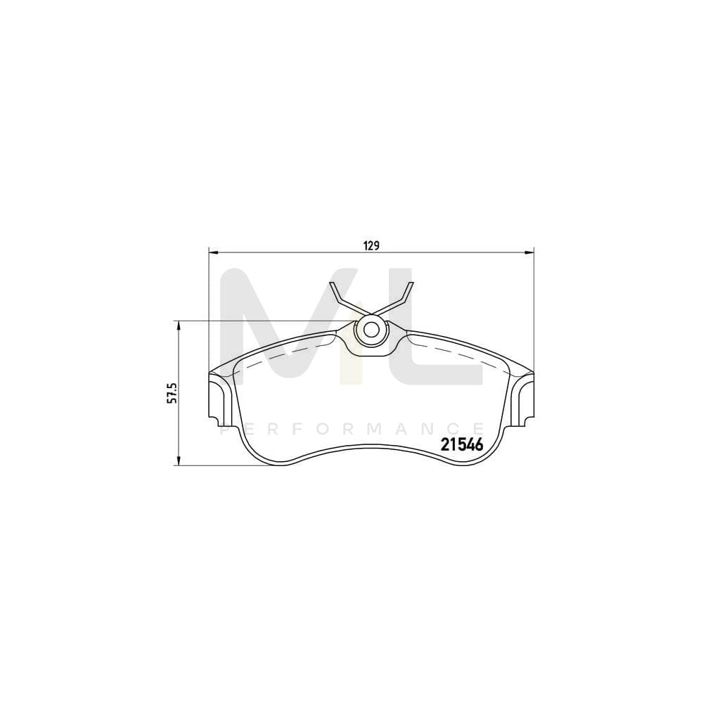 Brembo P 56 022 Brake Pad Set Excl. Wear Warning Contact