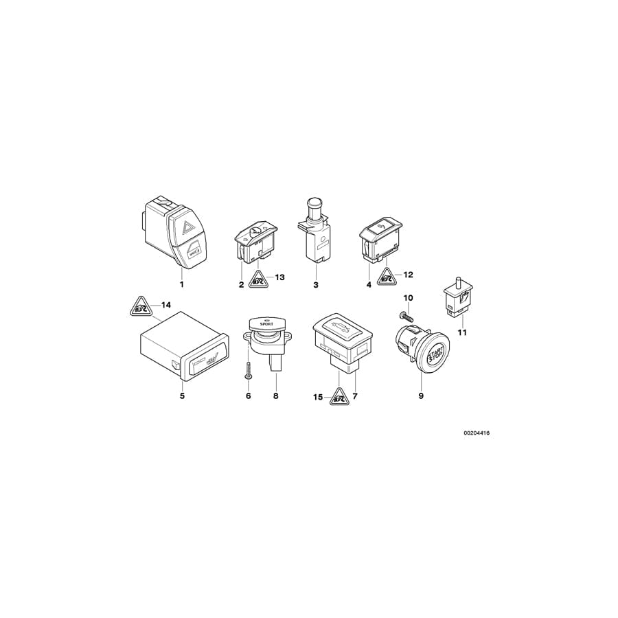 Genuine BMW 61316919507 E61 E63 E60 Switch Fdc (Inc. 535d, 520d & 520i)