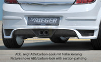 Rieger 00051266 Opel Astra H Rear Diffuser for Twin Tailpipe Centre -  Matte Black