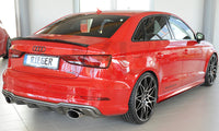 Rieger 00099617 Audi 8V Rear Diffuser for Sport Tailpipe Left & Right (A3 & S3) - Carbon-Look