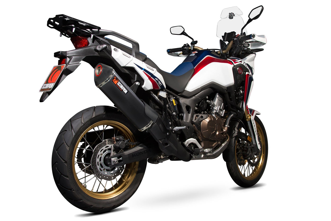 Scorpion RHA173BCER Honda CRF1000 L Serket Parallel Slip-On - Black Ceramic Coated Sleeve |  UK