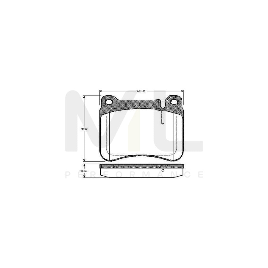 Bosch 0986Tb2972 Brake Pad Set Excl. Wear Warning Contact  | Performance Parts Direct Car Parts