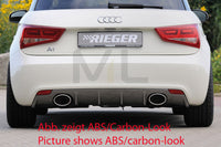 Rieger 00044110 Audi 8X A1 Rear Diffuser for Sport Tailpipe Left & Right -  Matte Black