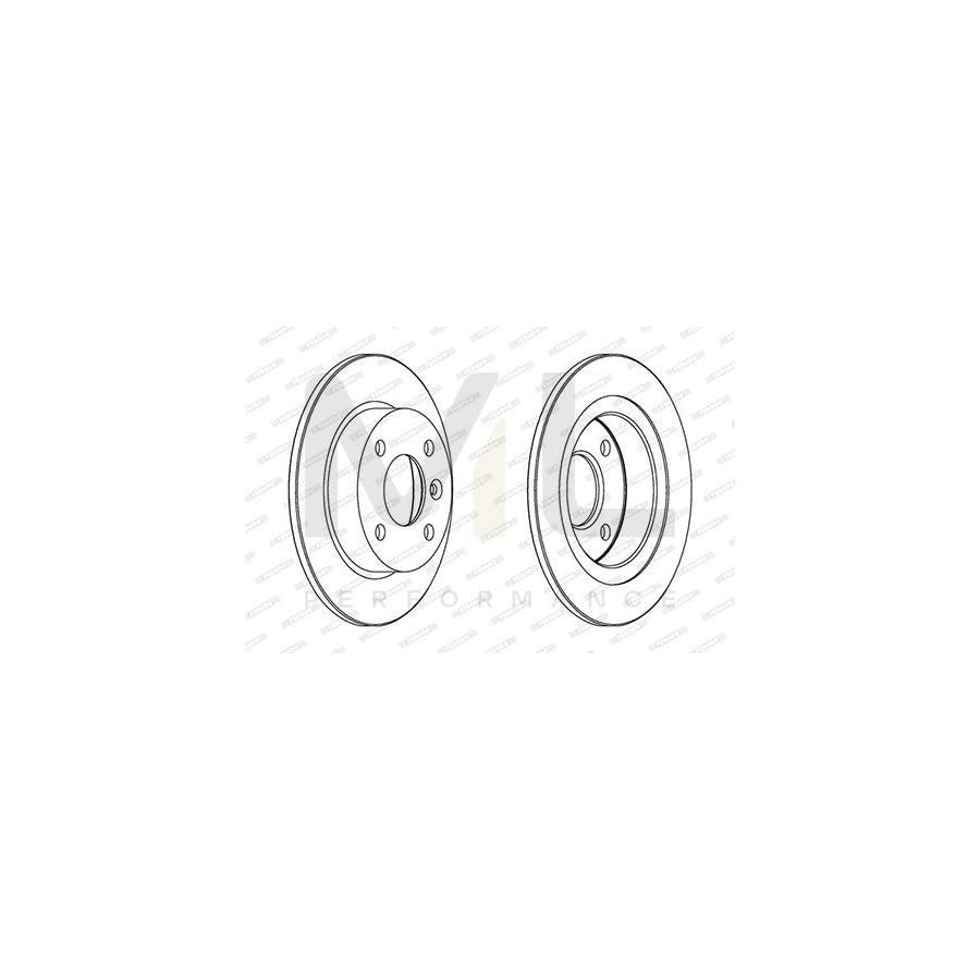 FERODO PREMIER DDF226 Brake Disc Solid, with bolts/screws | Performance Parts Direct Car Parts
