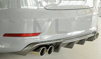 Rieger 00099368 Audi 8V A3 Rear Diffuser for Twin Tailpipe Left & Right - Carbon-Look