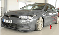 Rieger VW Mk8 Golf Left & Right Side Skirts (GTI, GTD & GTE) -  Matte Black