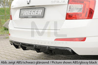 Rieger 00079029 Skoda 5E Octavia Rear Diffuser -  Matte Black