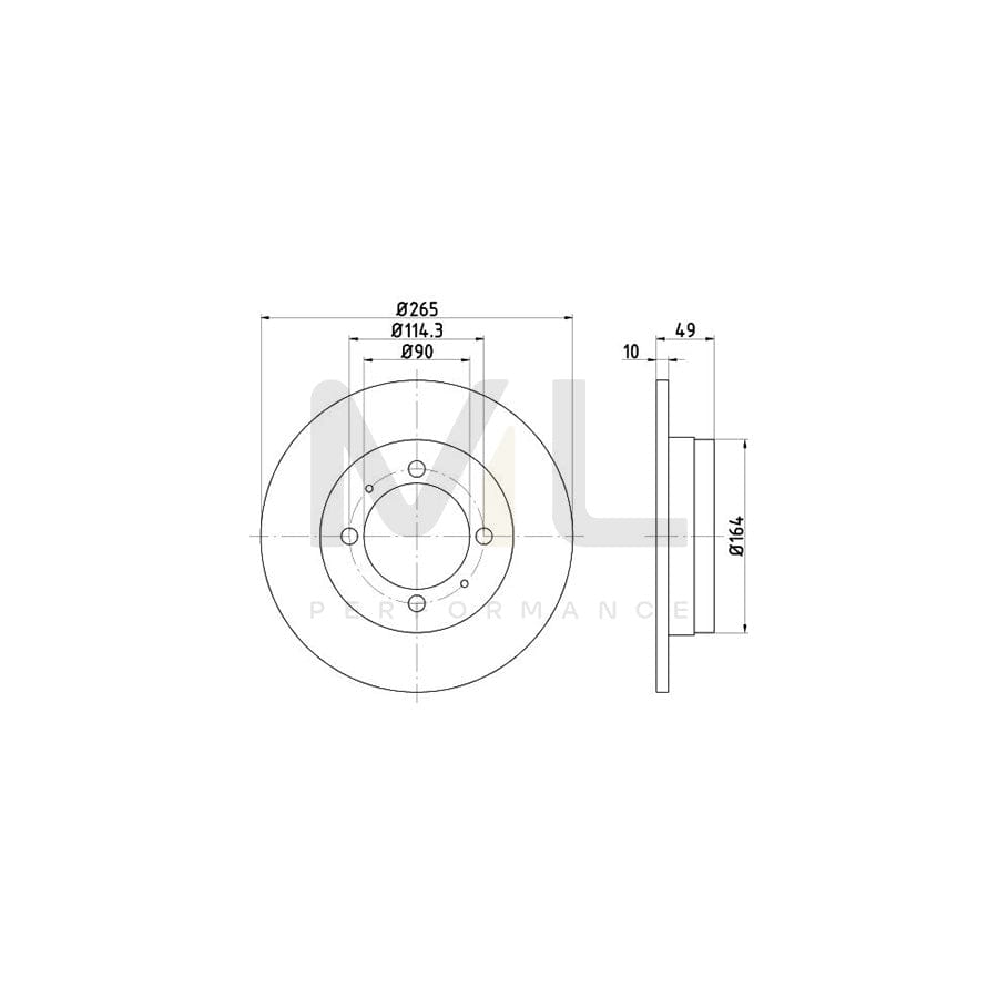 TEXTAR 92062900 Brake Disc Solid, without wheel hub, without wheel studs | Performance Parts Direct Car Parts