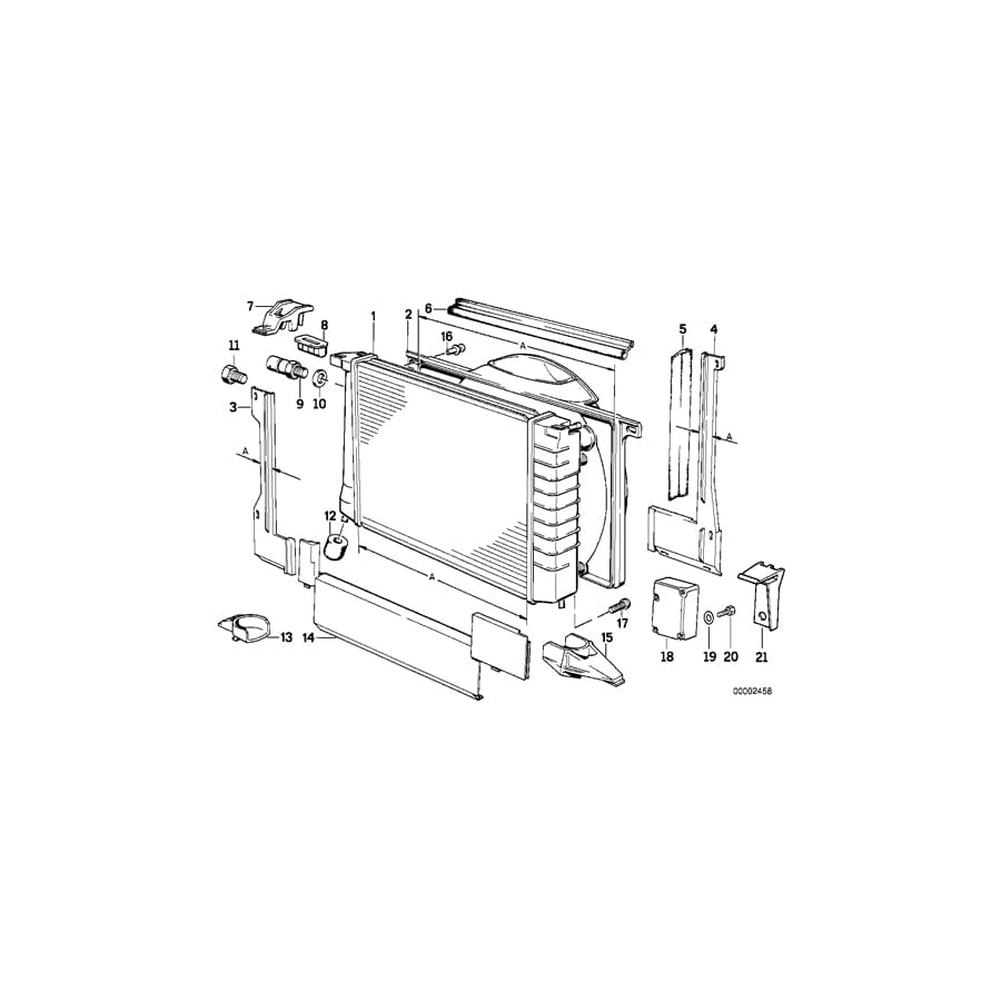 Genuine BMW 17111712025 E32 Covering Lower L=430mm (Inc. 735i, 730i & 730iL)