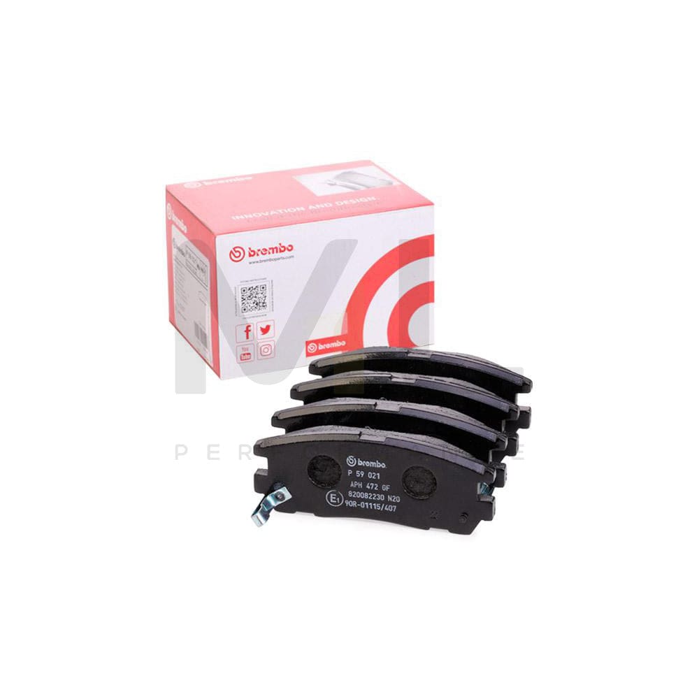 Brembo P 59 021 Brake Pad Set With Acoustic Wear Warning