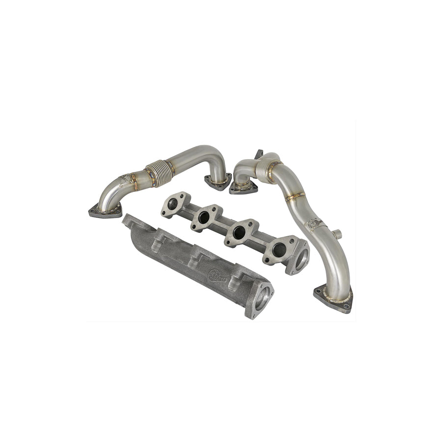 aFe 48-33016-PK Header & Connection Pipe Combo Ford Diesel Trucks 08-10 V8-6.4L (td)