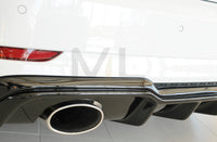 Rieger 00088183 Audi 8V Rear Diffuser for Sport Tailpipe Left & Right (A3 & S3) - Glossy Black
