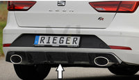 Rieger 00088178 SEAT 5F Leon FR Rear Diffuser for Sport Tailpipe Left & Right - Glossy Black