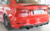 Rieger 00056827 Audi 8V Rear Diffuser for Sport Tailpipe Left & Right (A3 & S3) -  Matte Black