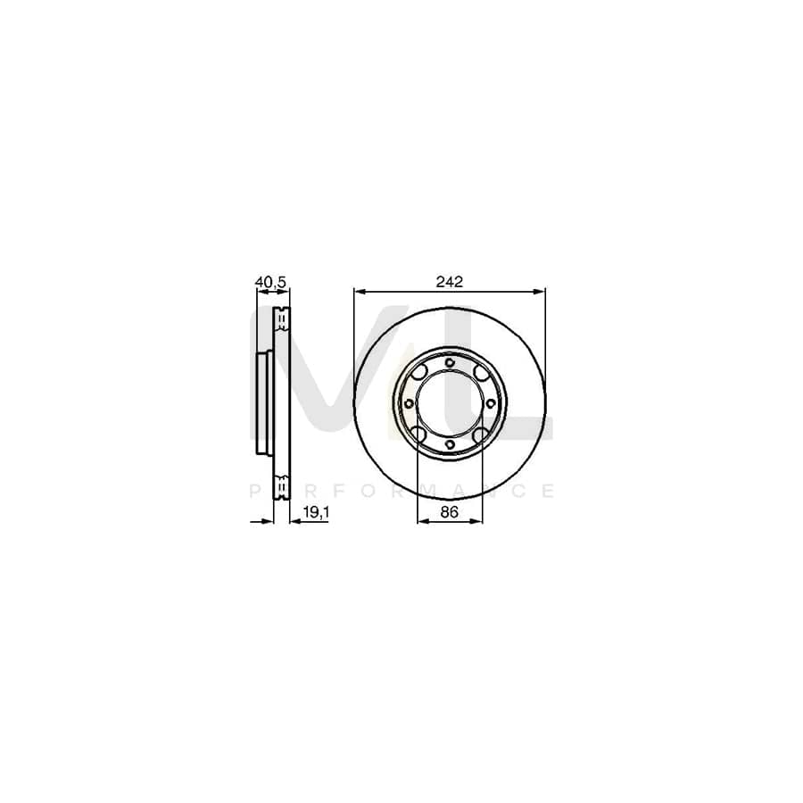 BOSCH 0 986 478 674 Brake Disc Internally Vented, Vented, Oiled | Performance Parts Direct Car Parts