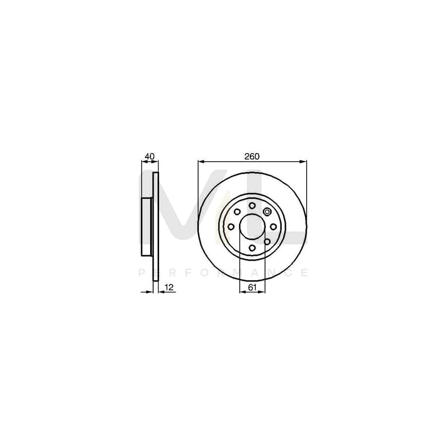 BOSCH 0 986 478 386 Brake Disc Solid, Oiled | Performance Parts Direct Car Parts