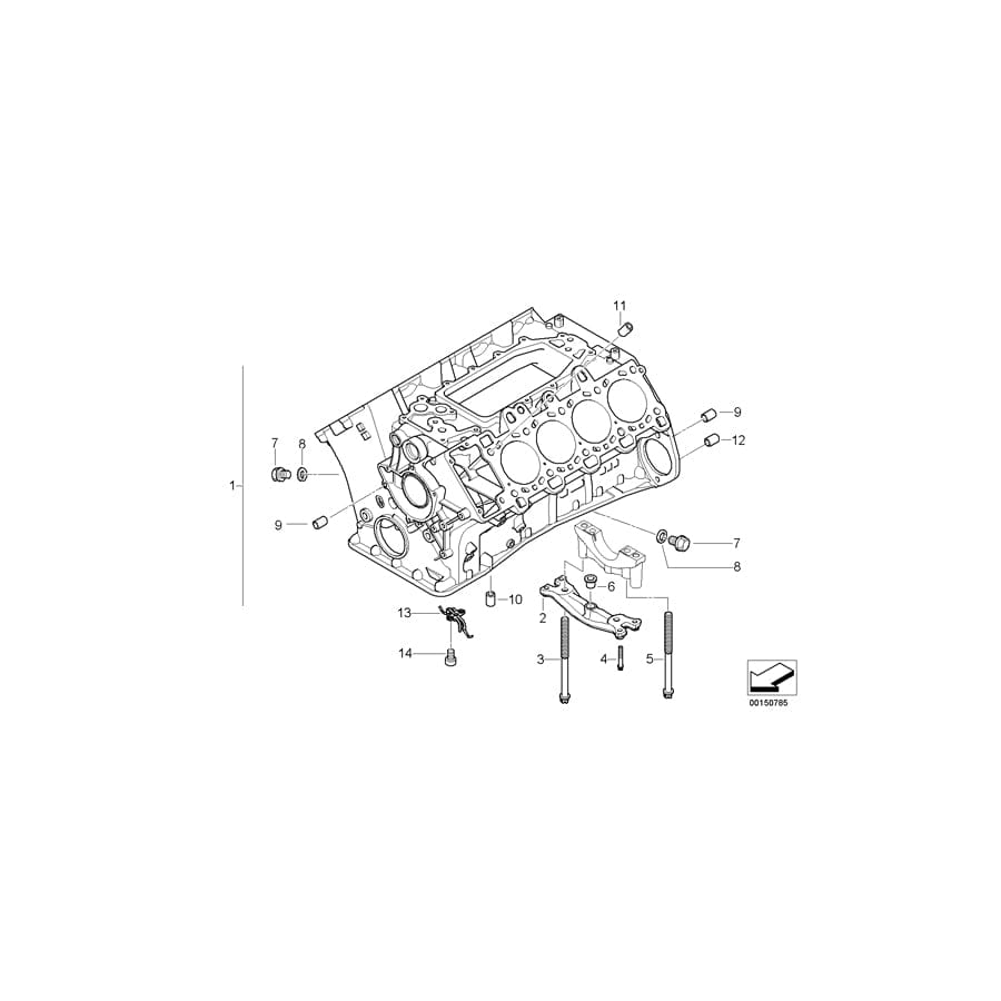 Genuine BMW 11117792806 E65 Torx Bolt M11X105-12.9 (Inc. 745d)
