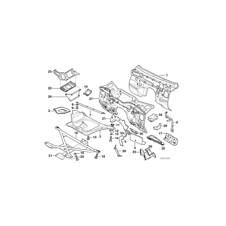 Genuine BMW 41118122561 E36 Connection Pcs, Wheel House/Entrance,Lft (Inc. 316i 1.6) |