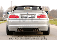 Rieger 00099574 BMW 3 Series E46 Rear Diffuser for Twin Tailpipe Left & Right - Carbon-Look
